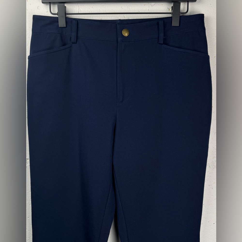 Lauren Ralph Lauren Women’s Stretch Cotton Spandex Navy Blue Straight leg pant 8 - Picture 5 of 13